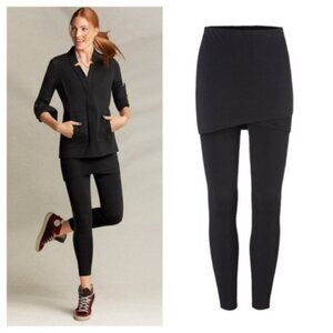 CABI 5510 Centered Skirted M'Leggings Modest Skirted Legging Black Stretch Comfy